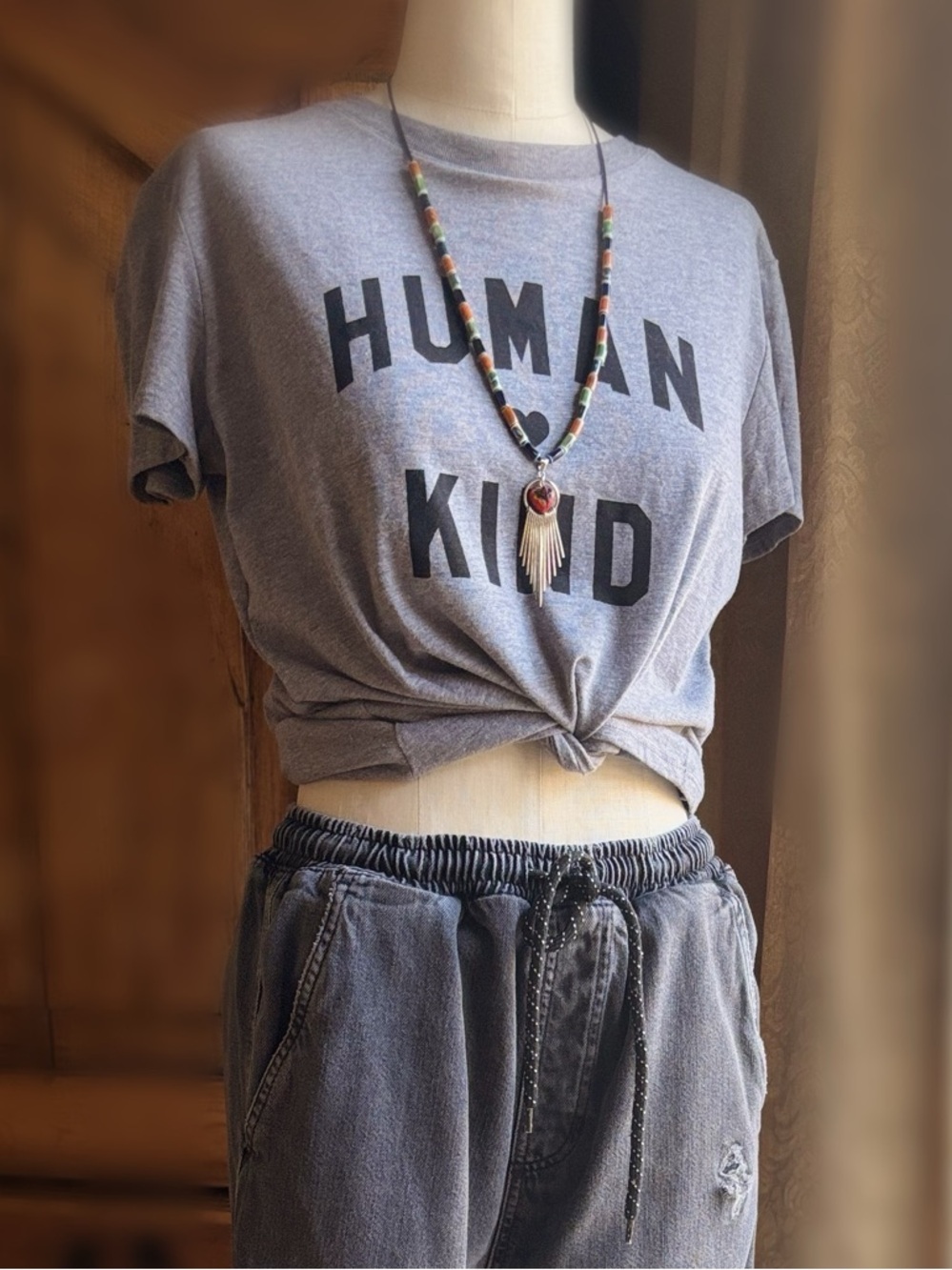 Sub_Urban Riot "Human Kind" Graphic Tee Grey NWOT